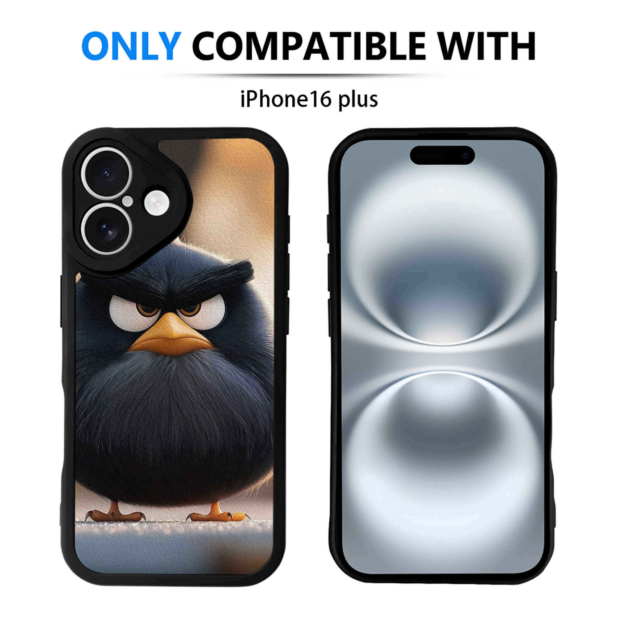 （画像用） Angry Birds アングリーバード 【iPhone 16シリーズ対応】シリコンスマホケース（レザー調） 材質：シリコン